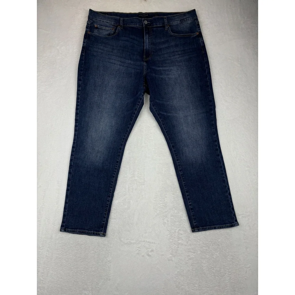 Lucky Brand 410 Athletic Straight Mens 40x30 Jeans Blue Denim Medium Wash
